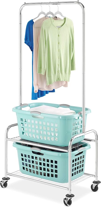 Chrome - Laundry Butler with Shelf