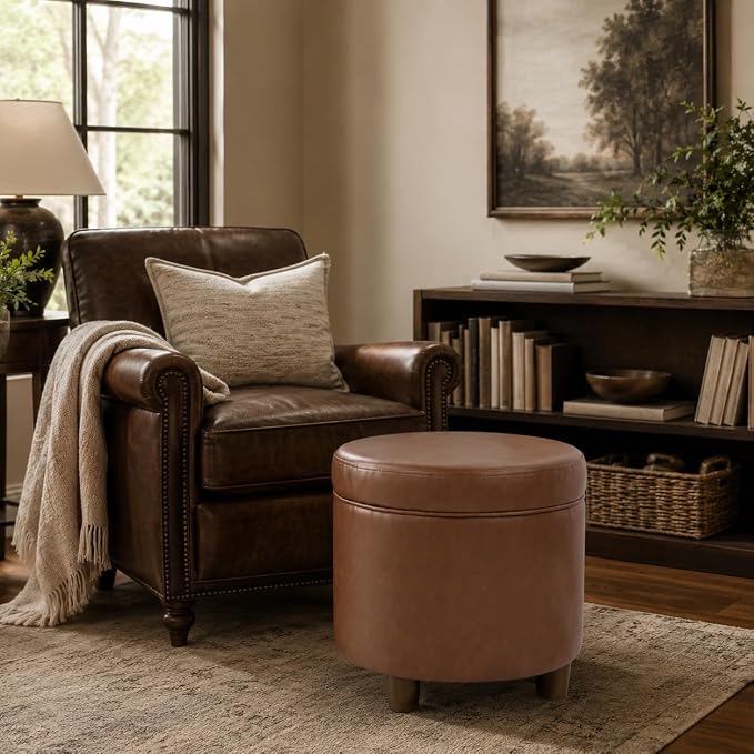 Chestnut Brown Faux Leather
