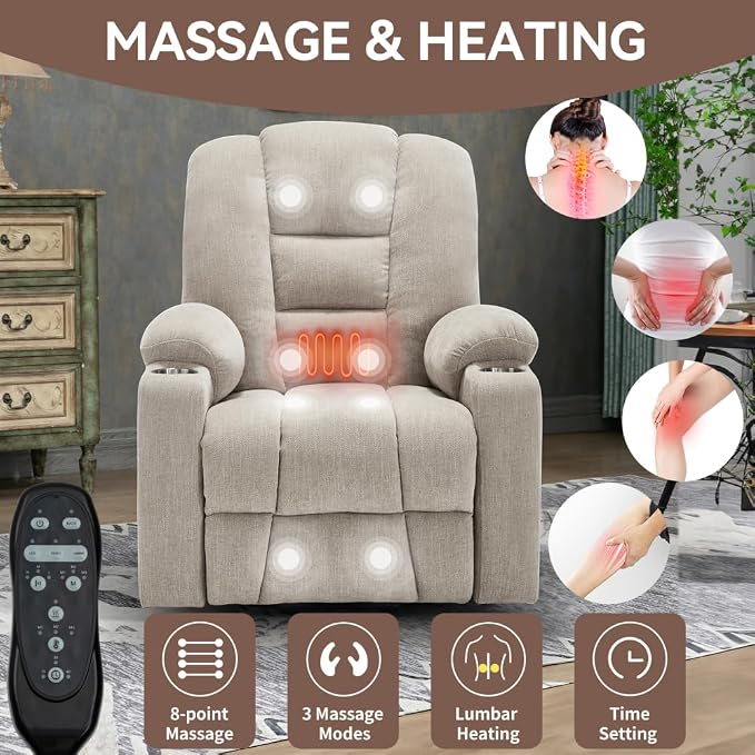 Beige + Chenille + Fiber Foam and Polyester Fiber Pad