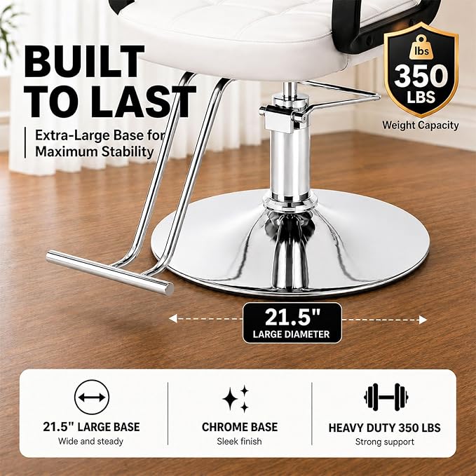 White / Chrome Base