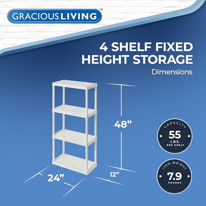 4 Shelf - White