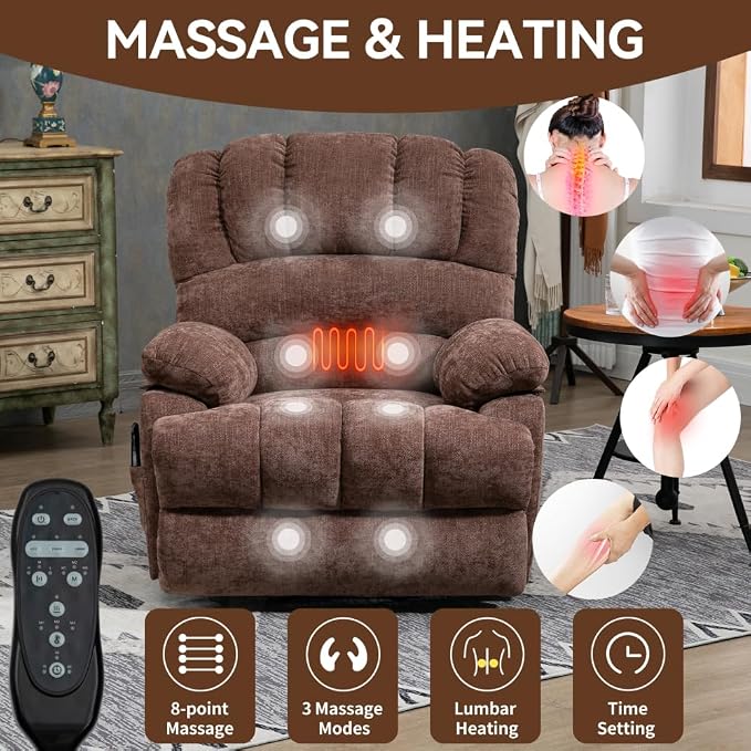 Brown + Chenille + Fiber Foam and Polyester Fiber Pad