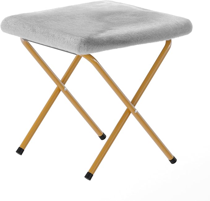 Gray Fabric/Soft Gold Frame