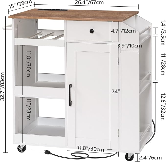 White and Walnut