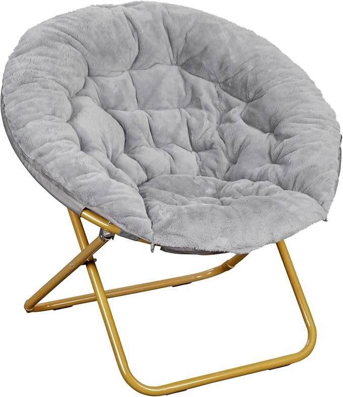 Gray Fabric/Soft Gold Frame