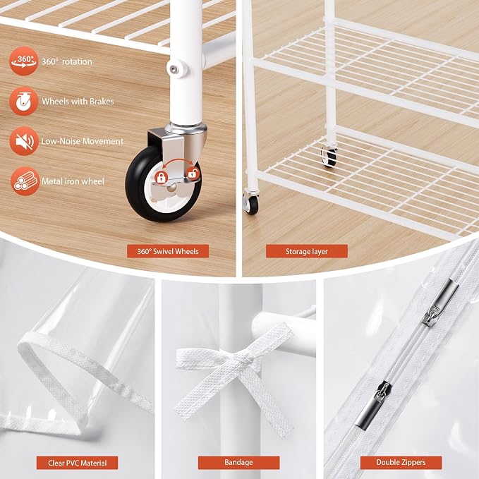 White Rack with Clear Cover