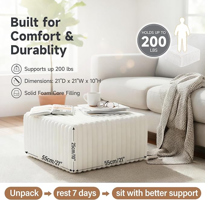 Striped Square Beige