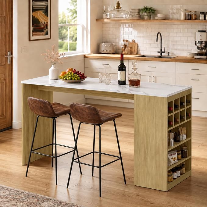 White Marble + Natural Wood