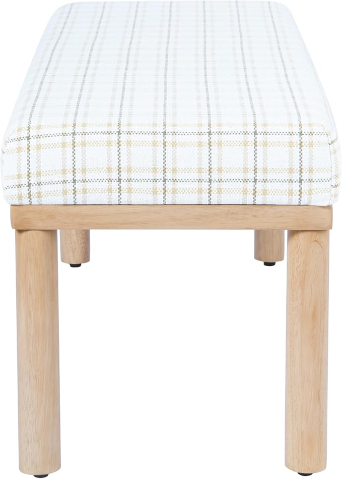 Natural Plaid Woven Fabric