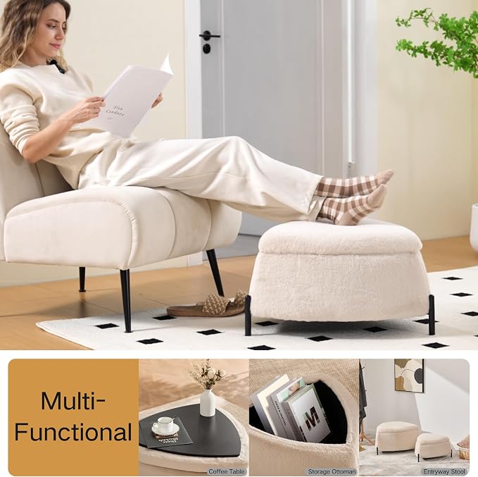 2-piece Faux Fur Oatmeal