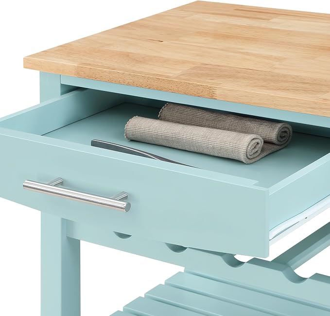Sea Foam Blue/Butcher Block