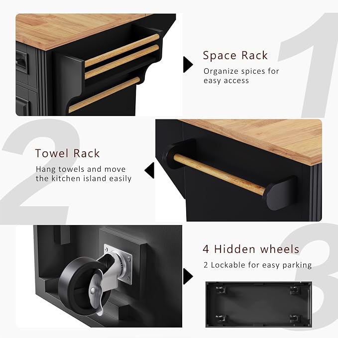 3 Drawers-black