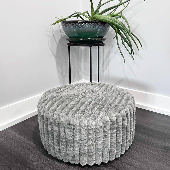 Striped Round Grey