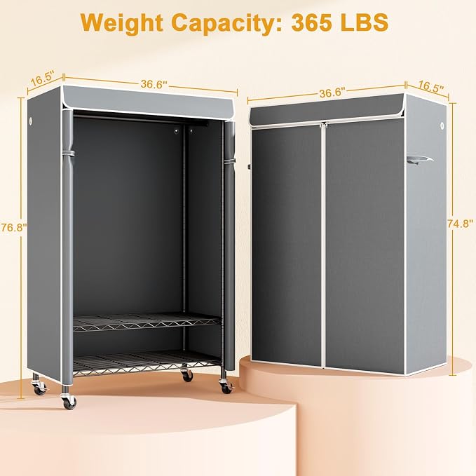 Black Rack with Gray Cover