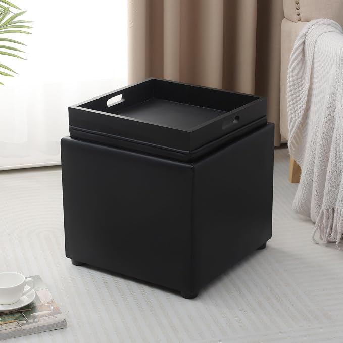 Black Leather With Tray