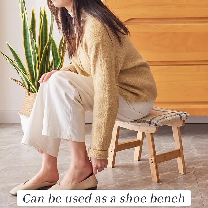 Natural Stool Legs - Stripes Surface