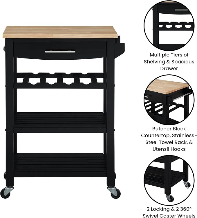 Black/Butcher Block
