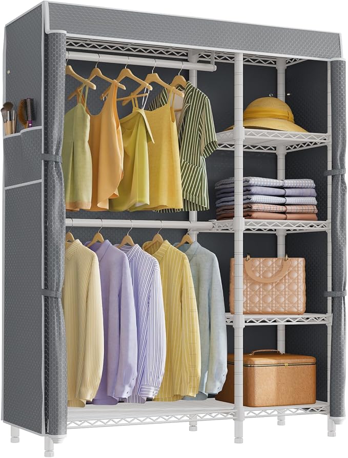 White Rack with Grey Upgraded Cover