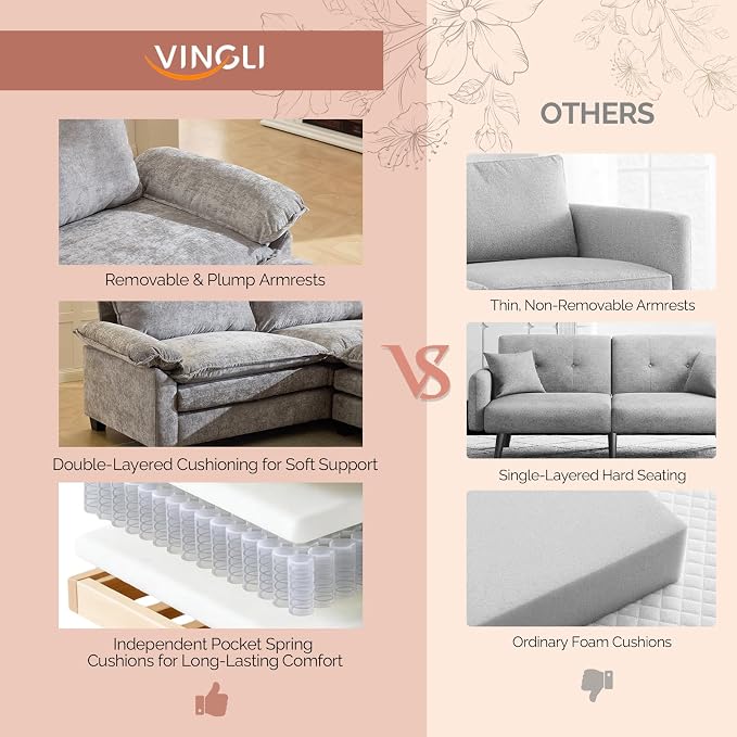 Chenille Light Grey