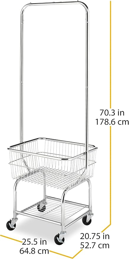Chrome/White - Laundry Butler Storage Rack