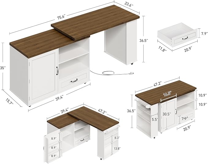 White + Walnut