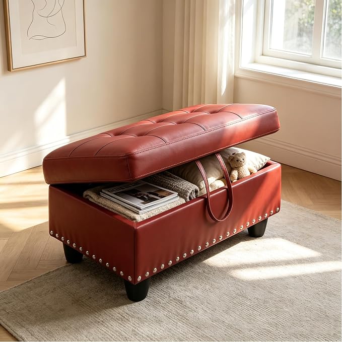 Red,faux Leather