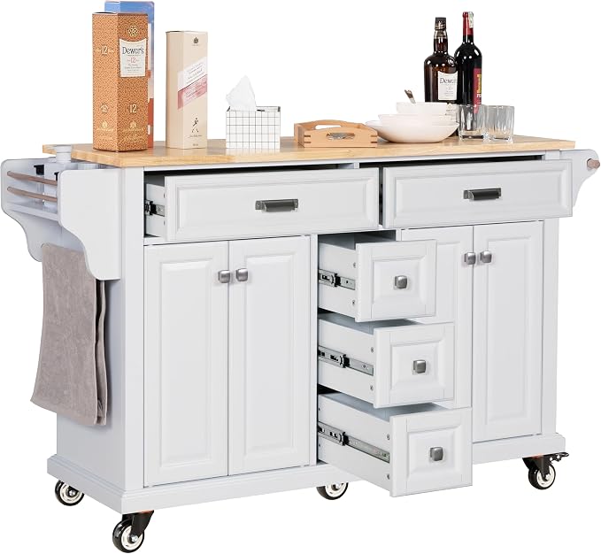 5 Drawers - White