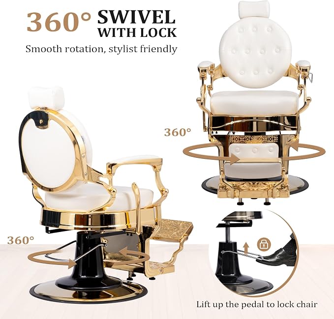White With Gold Frame