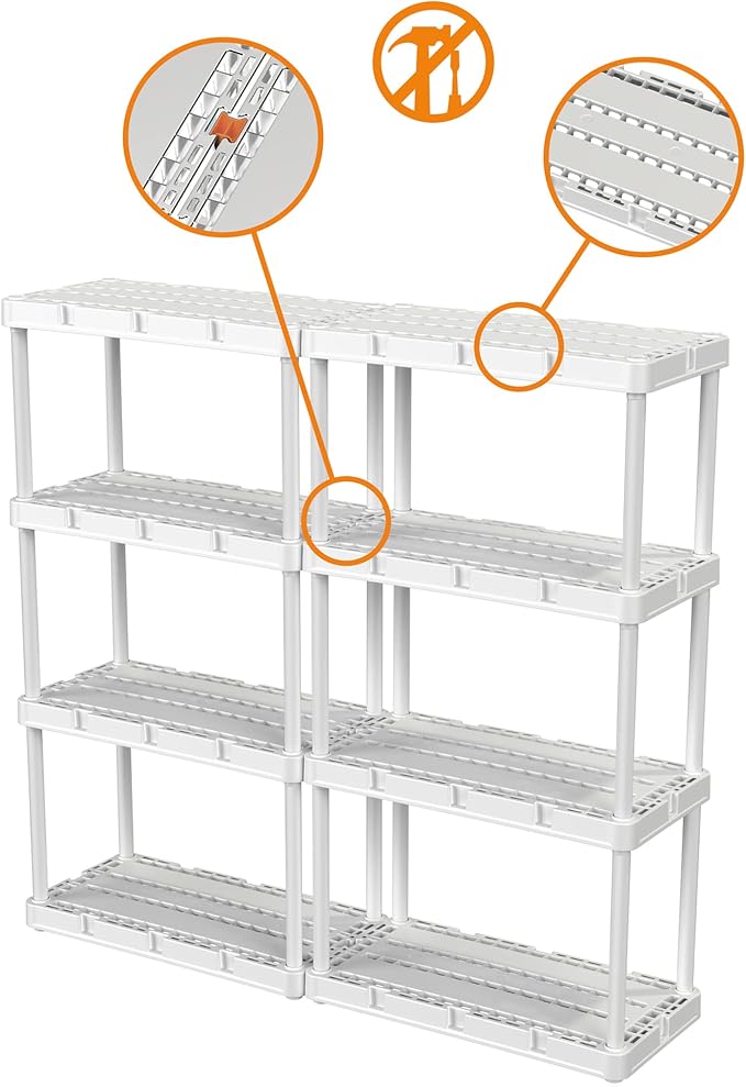 4 Shelf - White