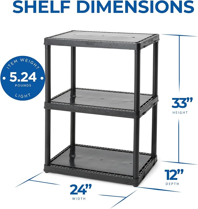 3 Shelf - Black