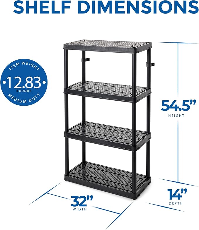 Black - 4 Shelf