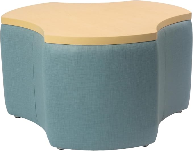 Sky Blue Crosshatch/Maple