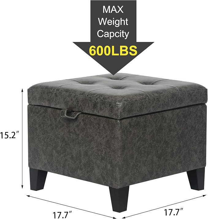 Leather Mixed Grey With Wood Legs