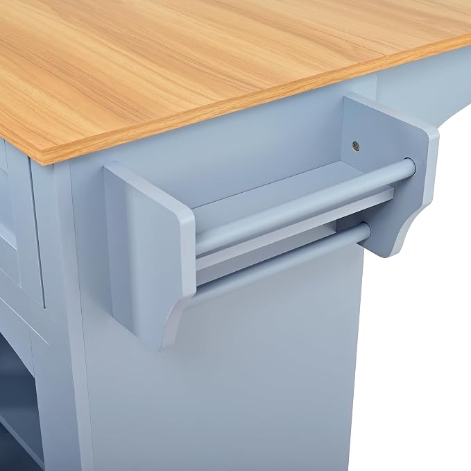 Blue Gray+walnut