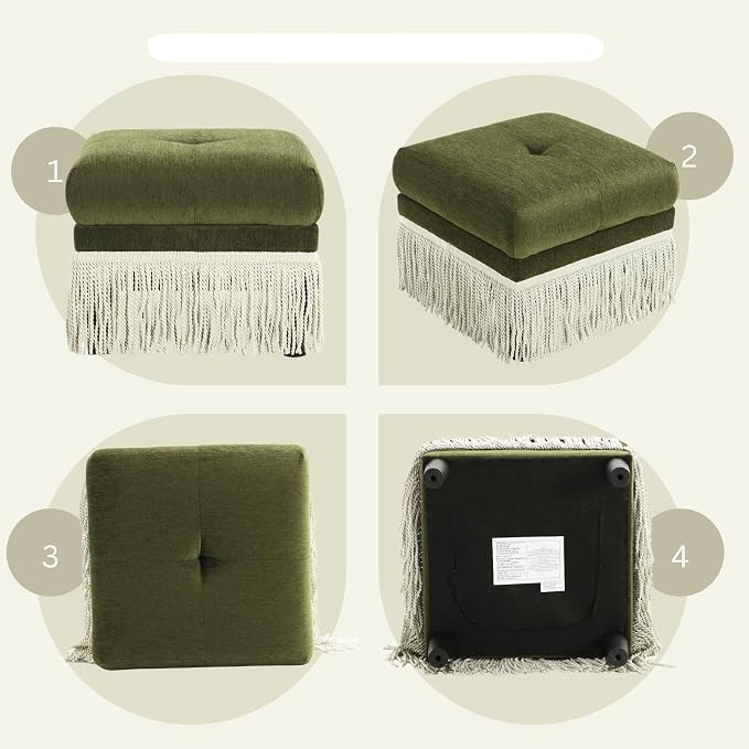 Green Ottoman-no Storage