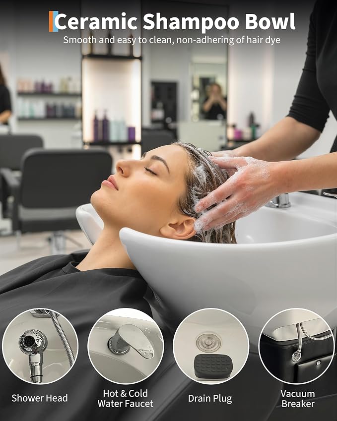 White Ceramic Shampoo Bowl