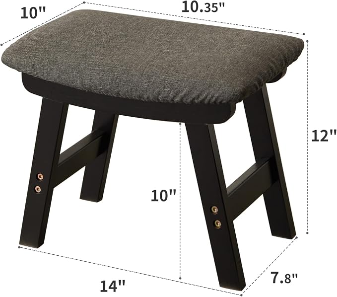 Black Stool Legs - Gray Surface