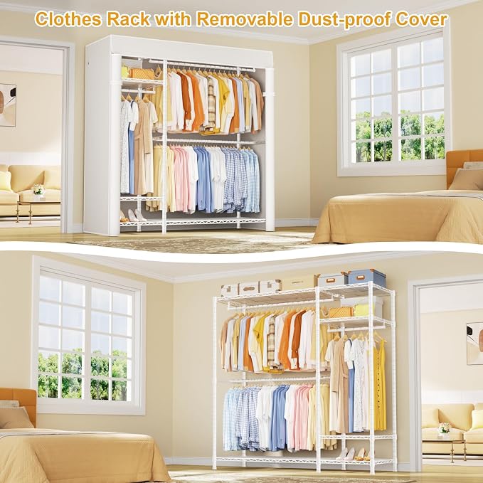 White Rack With White Cover