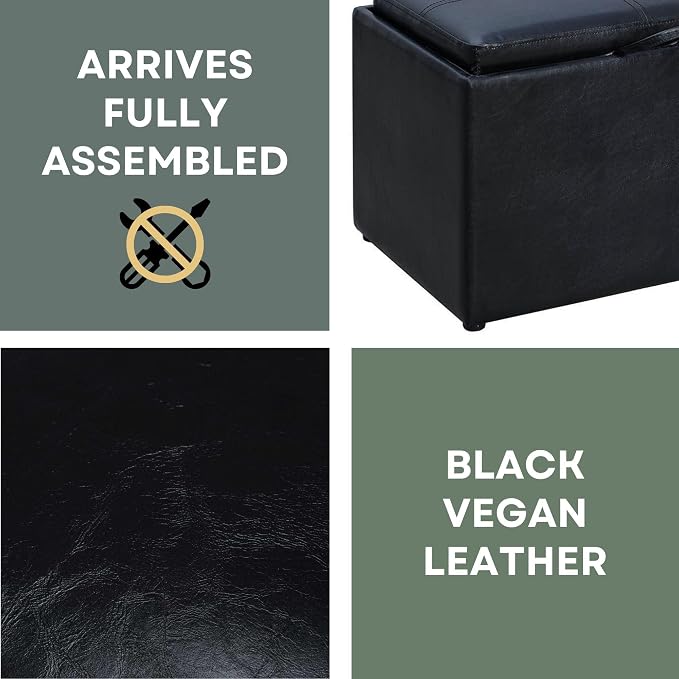 Black Faux Leather