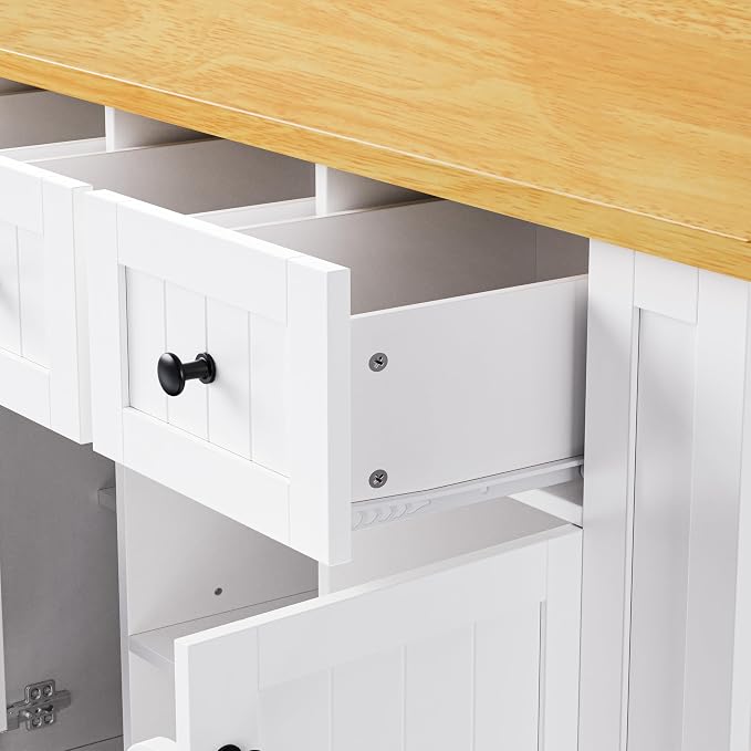 Single Kitchen Island - White