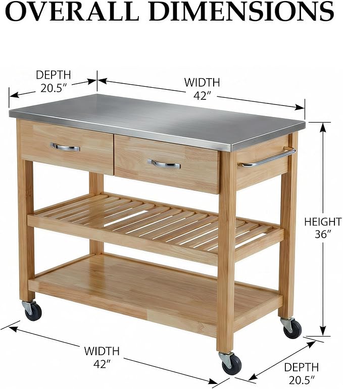 Oak-stainless Steel Top