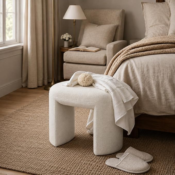 Cream White Boucle
