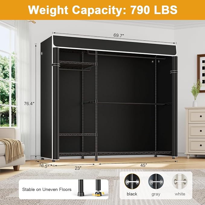 Black Rack With Black Cover