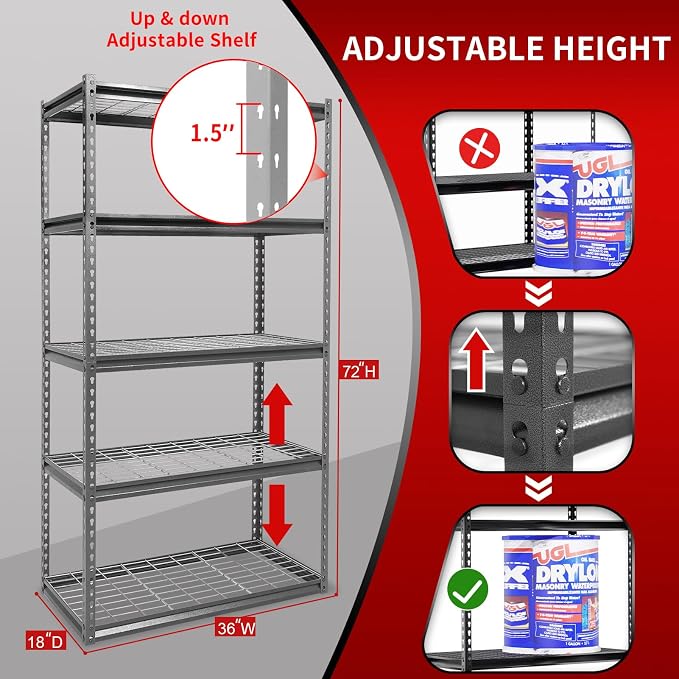 Dark Grey - Wire Shelves
