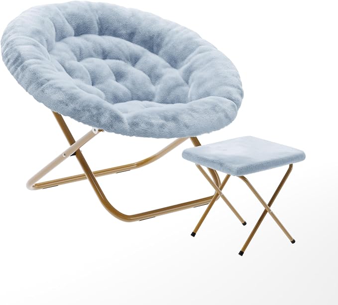 Aqua Fabric/Soft Gold Frame
