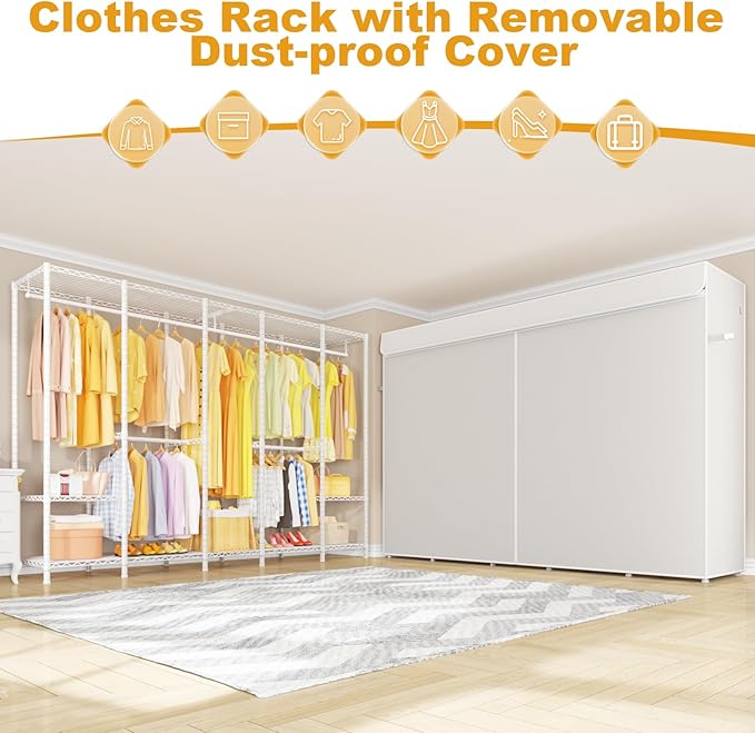 White Rack with White Cover