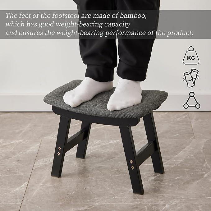 Black Stool Legs - Gray Surface