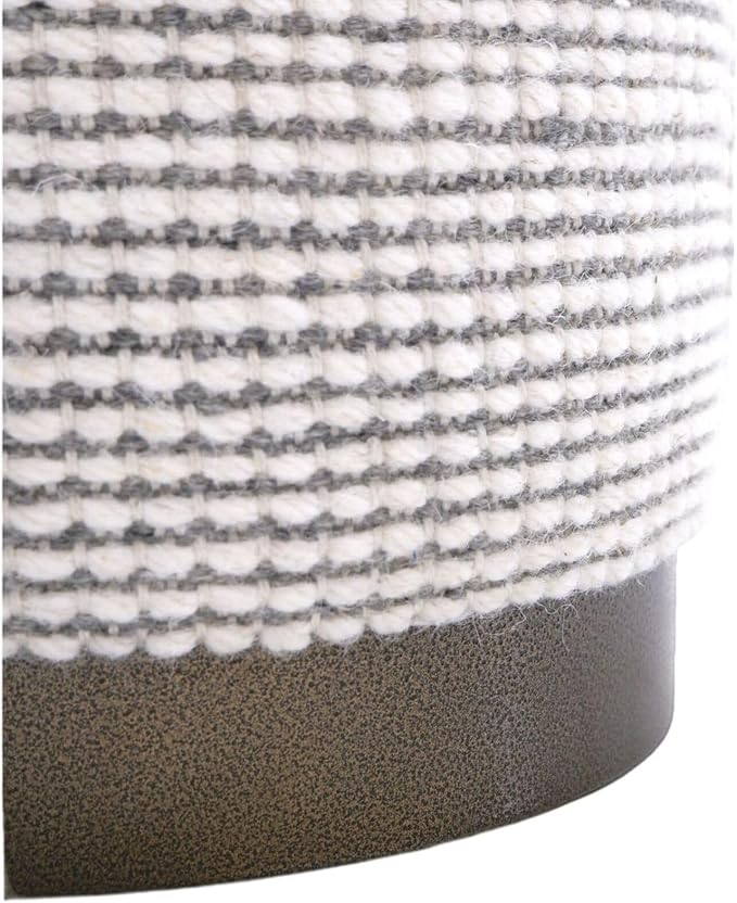 Ivory & Grey Stripe