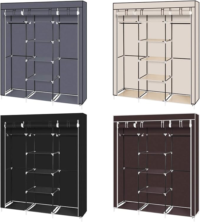 150x45x175cm, Black-e