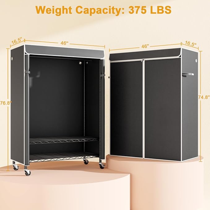 Black Rack with Black Cover